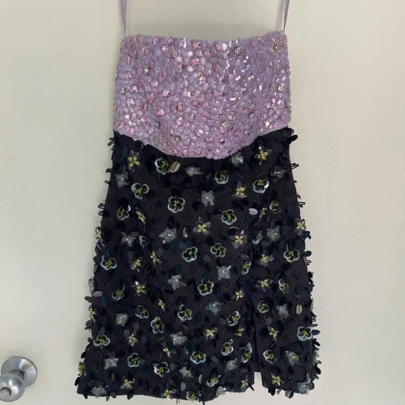 Des Phemmes Sequin Embellished Mini Dress Size IT 42/US 6